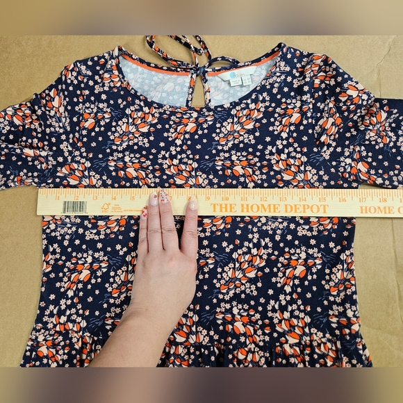 Boden Scoopneck Floral Dress Navy Pockets Mini Office Casual Size US 4P - Picture 11 of 16